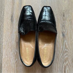 Super Varese Black Patent Leather Loafers Vero Cuoio Italiano Made In Italy - 41